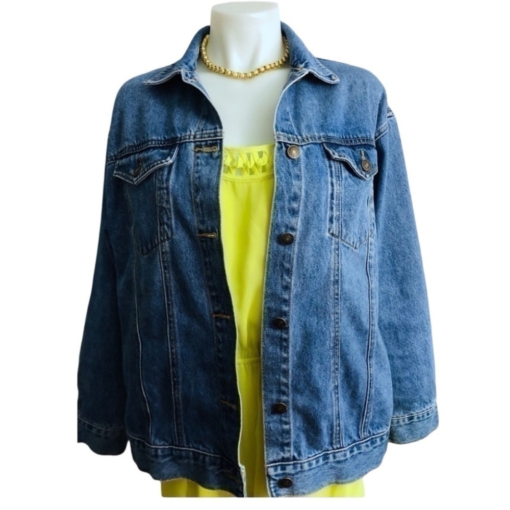 𝅺Forever 21 Denim Blue Jean Cotton Jacket Size Small